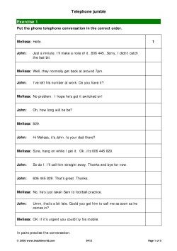 Telephone jumble