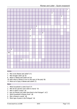 Quick crossword