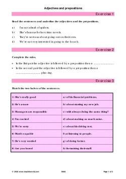 Adjectives and prepositions