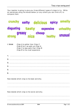 Tasty crisps tasting panel