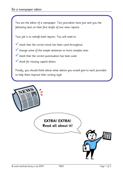 Be a newspaper editor
