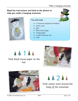 How to make a hanging snowman