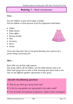 Reading response activity pack: Bill's New Frock